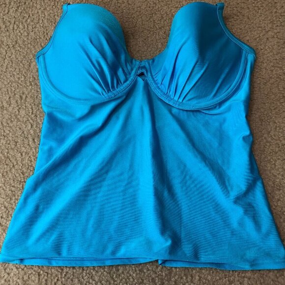 Ambrielle Blue Swim Top Size 36DD - Picture 1 of 5